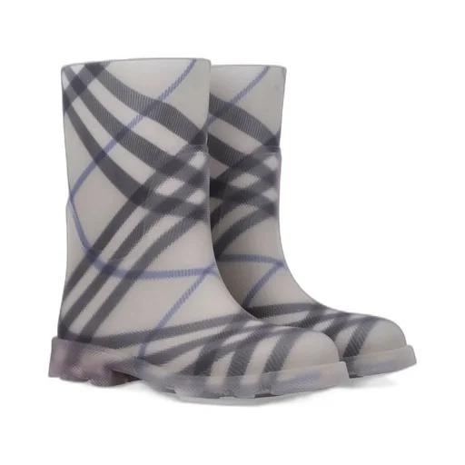 Burberry Kids Checked Marsh High Boots