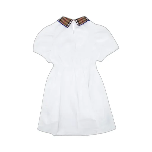 Burberry Kids Check-Collar Short-Sleeved Dress