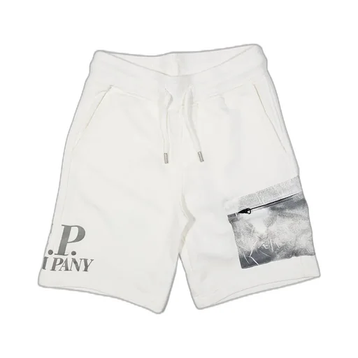 C.P. Company Kids Logo Printed Drawstring Shorts