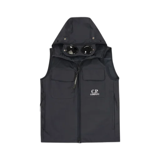 C.P. Company Kids Logo Printed Zipped Waistcoat