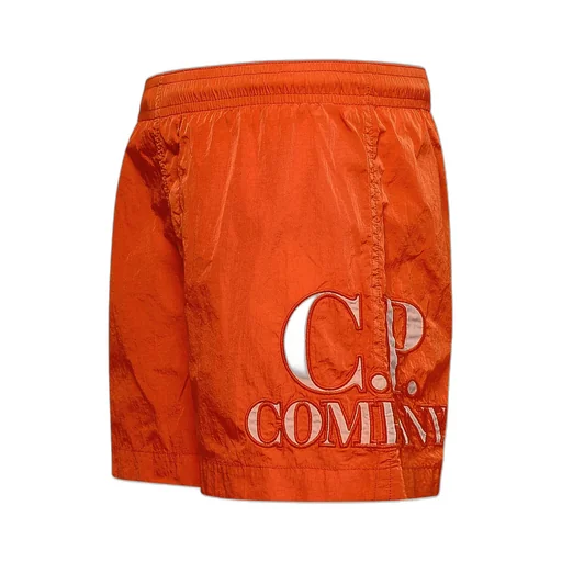 C.P. Company Kids Logo Embroidered Swim Shorts