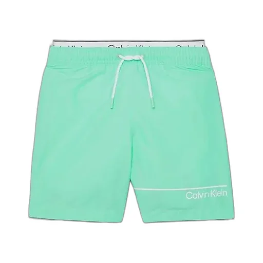Calvin Klein Kids Logo Printed Elastic Waist Swim Shorts