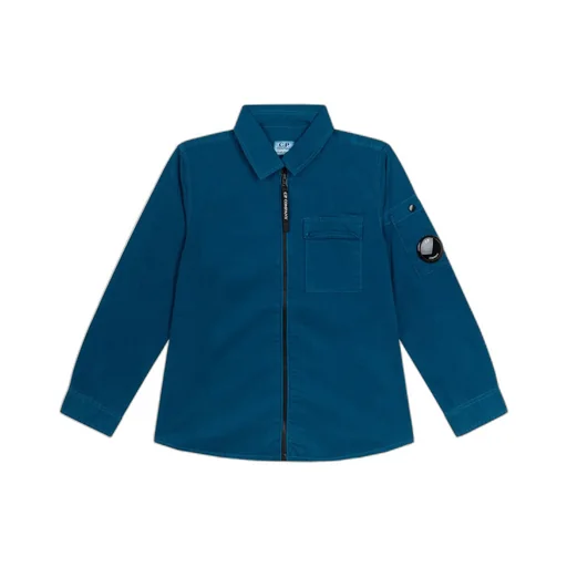 C.P. Company Kids Lens Detailed Zipped Shirt