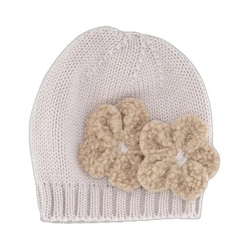 Catya Floral Knit Beanie Hat
