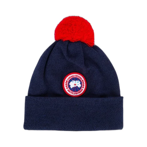 Canada Goose Kids Logo Patch Pompom Hat