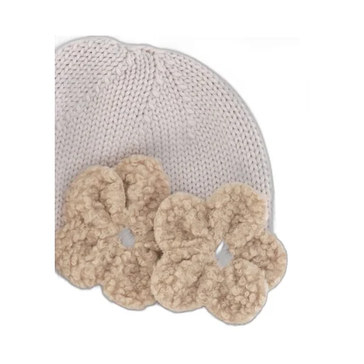 Catya Floral Knit Beanie Hat