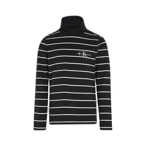 Calvin Klein Kids Slim Fit Striped Roll Neck Blouse