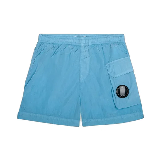 C.P. Company Kids Lens Detailed Crinkled Swim Shorts
