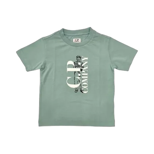 C.P. Company Kids Logo Printed Crewneck T-Shirt