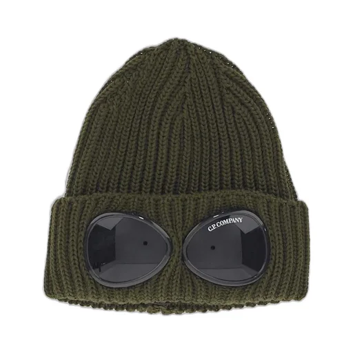C.P. Company Kids Logo Detailed Ribbed Knit Beanie