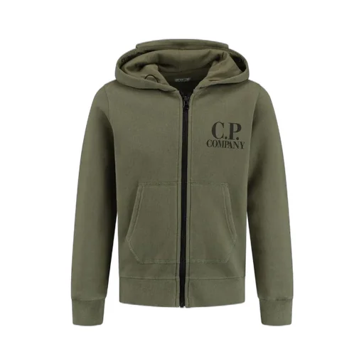 C.P. Company Kids Logo Printed Zip-Up Hoodie