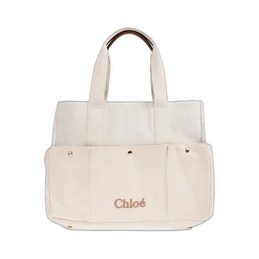 Chloé Kids Logo-Embroidered Strapped Diaper Bag