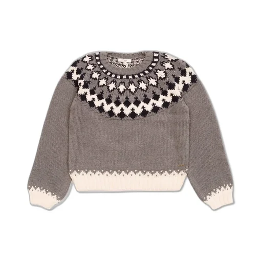 Chloé Kids Jacquard Cropped Jumper