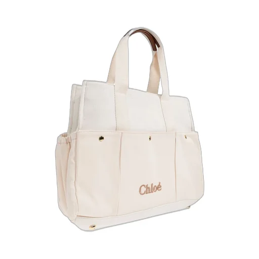 Chloé Kids Logo-Embroidered Strapped Diaper Bag