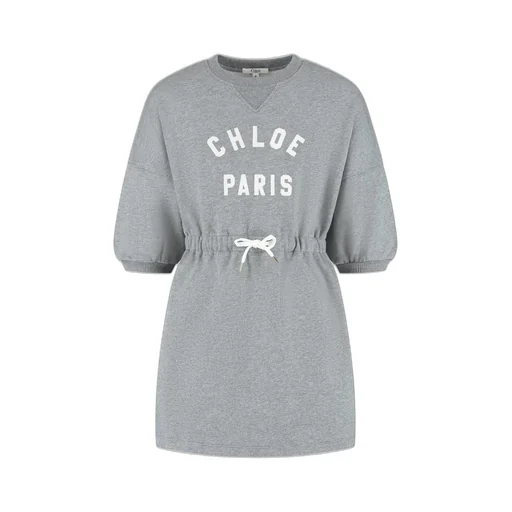 Chloé Kids Logo Printed Crewneck Dress