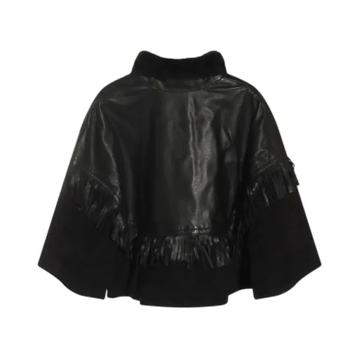 Chloé Kids Buttoned Leather Jacket