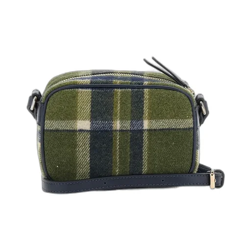Chloé Kids Plaid Logo Embroidered Crossbody Bag