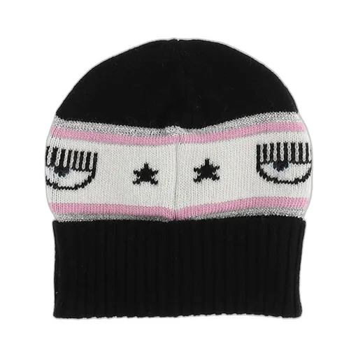 Chiara Ferragni Kids Eyelike Motif Knitted Beanie