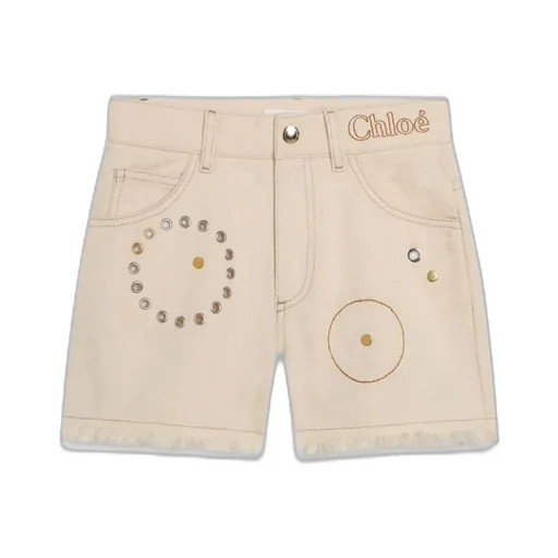 Chloe' Embellished Denim Shorts