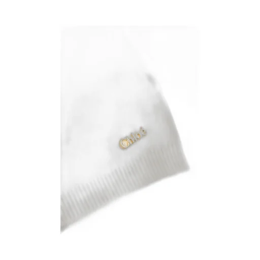 Chloé Kids Logo Embroidered Ruffled Cardigan