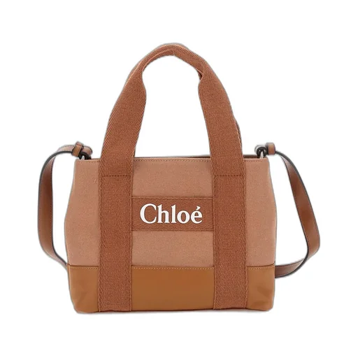 Chloé Kids Logo-Print Panel Tote Bag