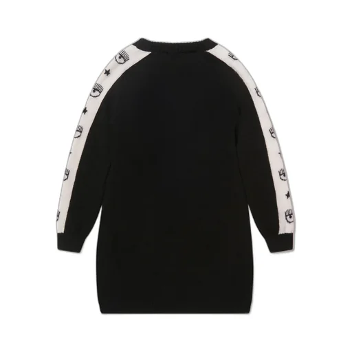 Chiara Ferragni Kids Long-Sleeved Crewneck Knitted Dress