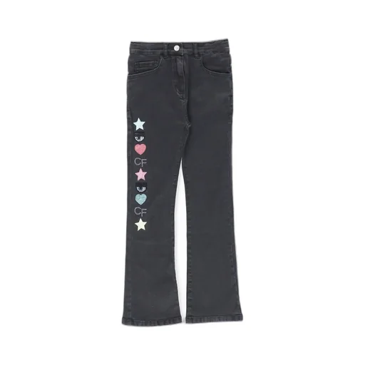 Chiara Ferragni Kids Embellished Stretch Flared Jeans