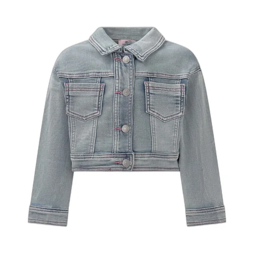 Chiara Ferragni Kids Logo Embroidered Buttoned Denim Jacket