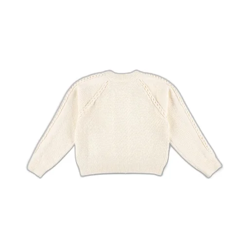 Chloé Kids Logo Lettering Cable Knitted Jumper