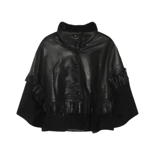 Chloé Kids Buttoned Leather Jacket