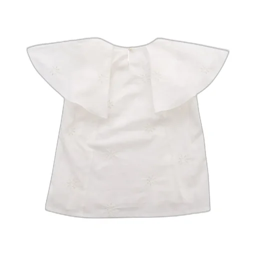 Chloé Kids Ruffle Detailed Crewneck Blouse
