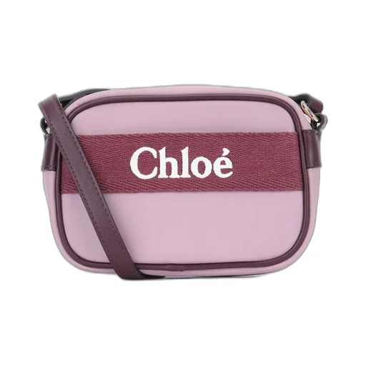 Chloé Kids Logo-Embroidered Zipped Crossbody Bag