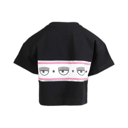 Chiara Ferragni Kids Logo-Striped Crewneck T-Shirt