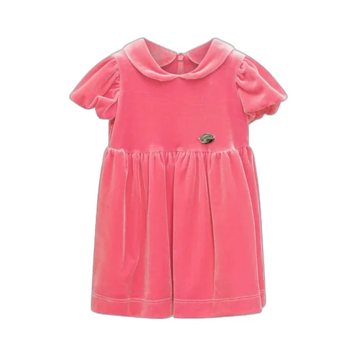 Chiara Ferragni Kids Short-Sleeved Flared Velvet Dress