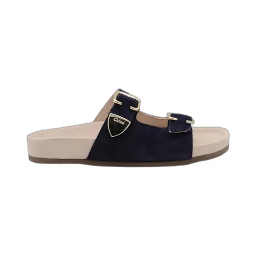 Chloé Kids Buckle-Strapped Slides