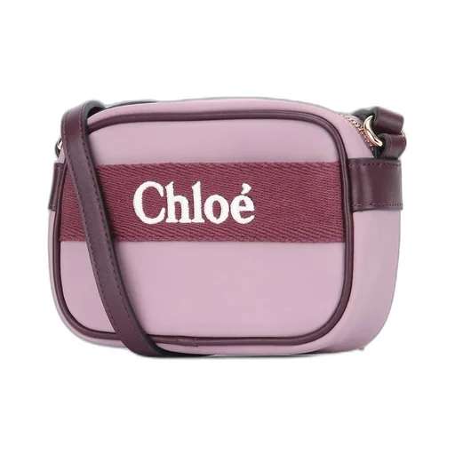 Chloé Kids Logo-Embroidered Zipped Crossbody Bag
