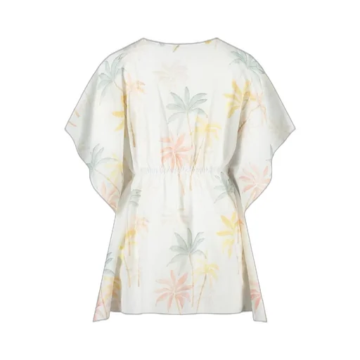 Chloé Kids Palm Grove-Printed Drawstring Waist Dress