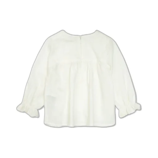Chloé Kids Ruffled Sleeved Crewneck Blouse