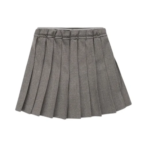 Brunello Cucinelli Kids Pleated Mini Flannel Skirt