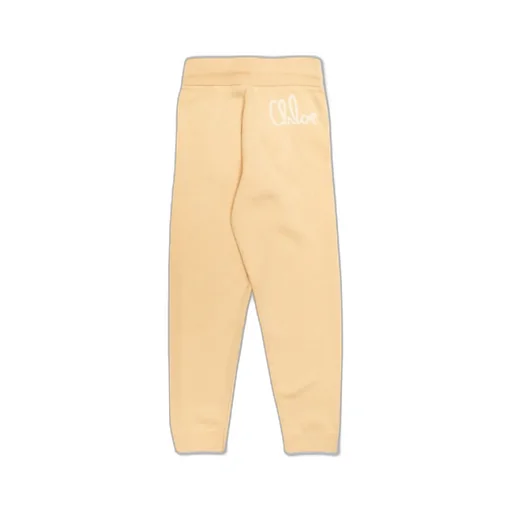 Chloé Kids Logo Embroidered Drawstring Track Pants
