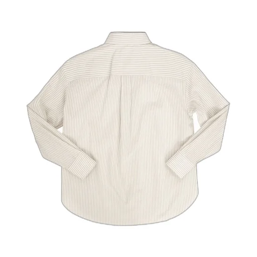 Brunello Cucinelli Kids Striped Curved Hem Shirt