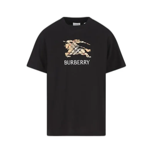 Burberry Kids Ekd Checked Crewneck T-Shirt