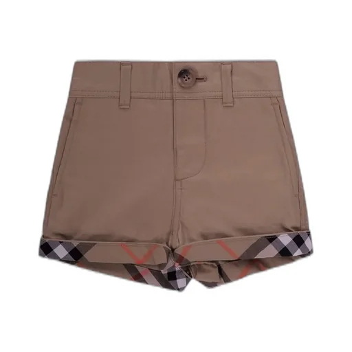 Burberry Kids Check Turn-Up Shorts