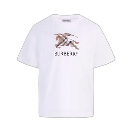 Burberry Kids Ekd Checked Crewneck T-Shirt