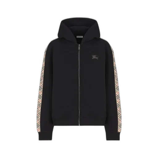 Burberry Kids Check Trim Zip Hoodie