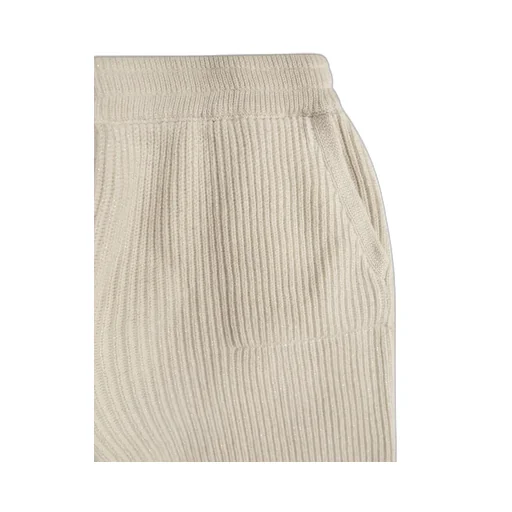 Brunello Cucinelli Kids Elasticated Waistband Ribbed Trousers