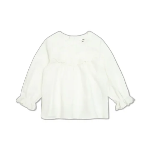 Chloé Kids Ruffled Sleeved Crewneck Blouse