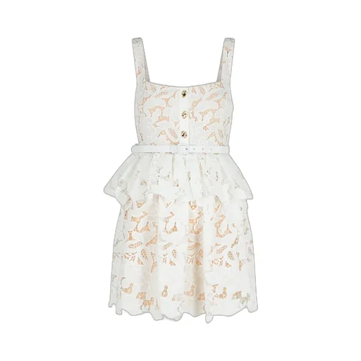 Self-Portrait Lace Tiered Mini Dress