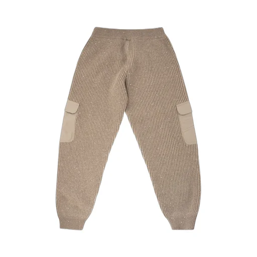 Brunello Cucinelli Kids Elasticated-Waist Tapered Knitted Trousers