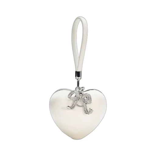 Self-Portrait Pearl Heart Clutch Bag